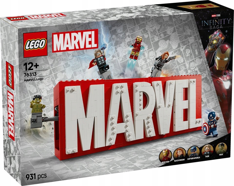 76313 Lego Heroes Logo Marvel s minifigurkami