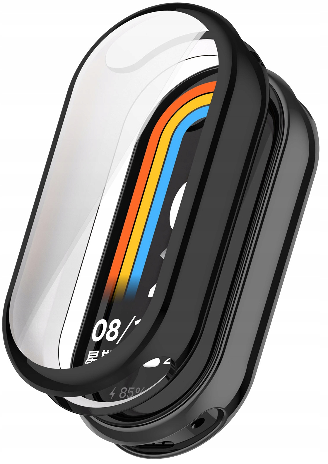 ETUI 2W1 Z OSŁONĄ NA EKRAN DO SMARTBAND XIAOMI MI BAND 8 / NFC - CZARNY