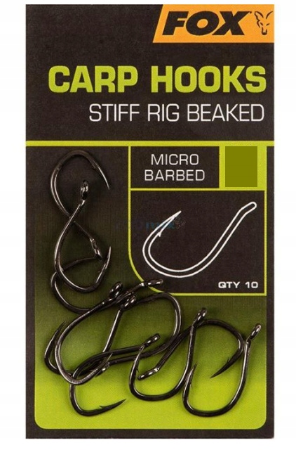 Hacyzki karpiowe Fox Carp Hooks Stiff Rig Beaked 6