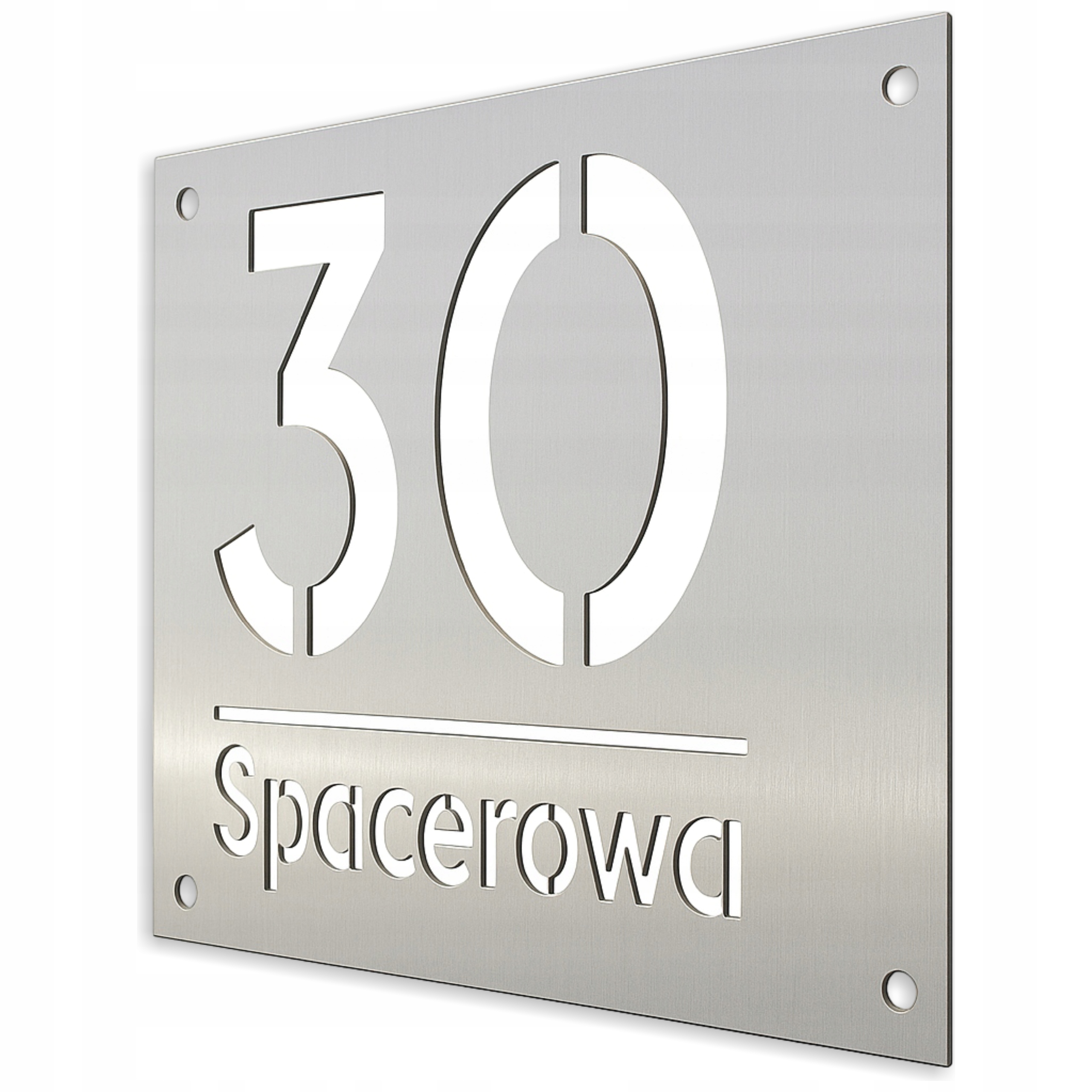 Tabulka Adresní tabulka nerezová ocel 60x30 cm číslo domu ulice Cnc