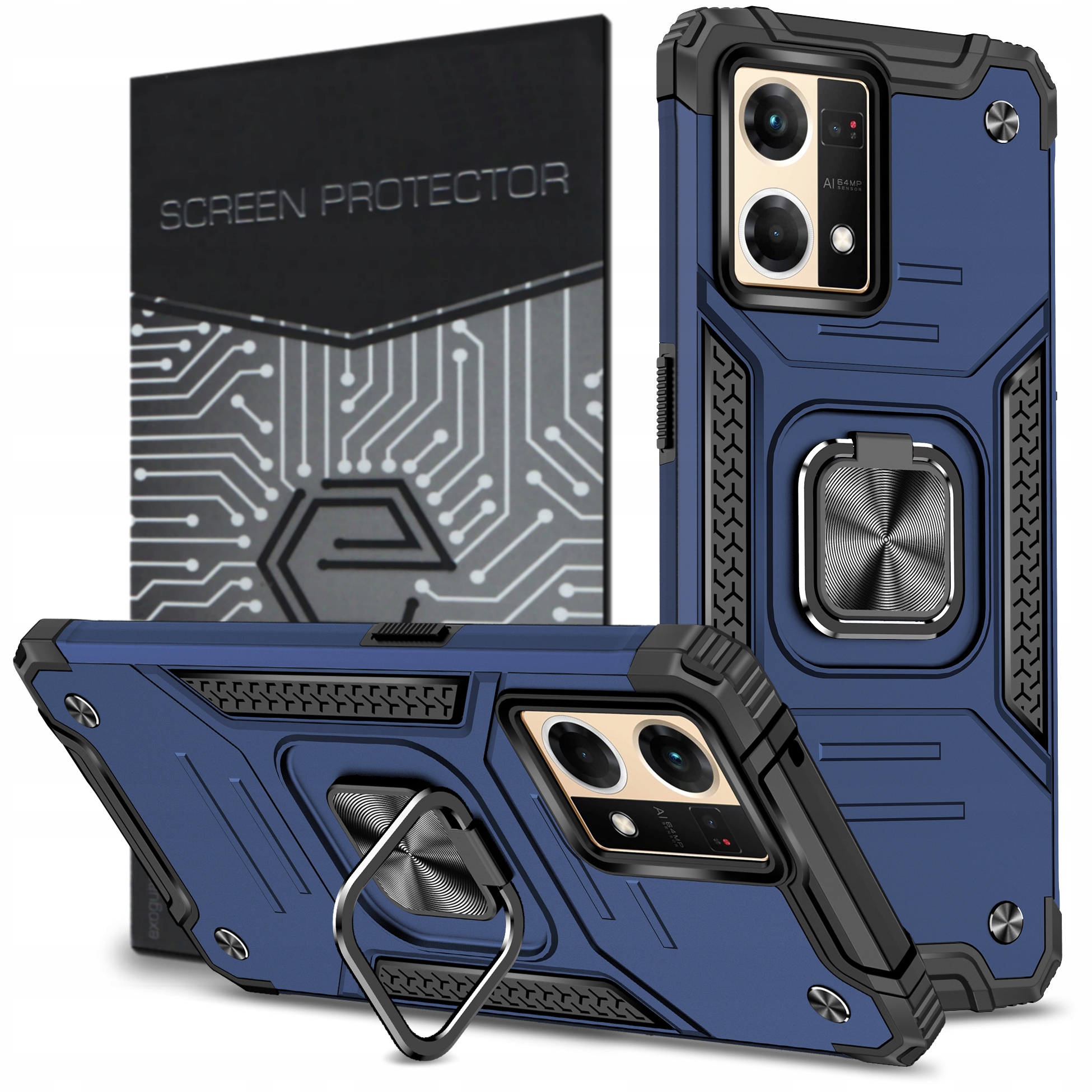 

Obudowa Etui Pancerne Szkło do Oppo Reno 7 (4G)