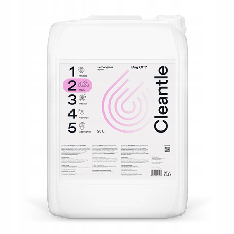 CLEANTLE BUG OFF² 25L usuwanie owadów Stan opakowania oryginalne