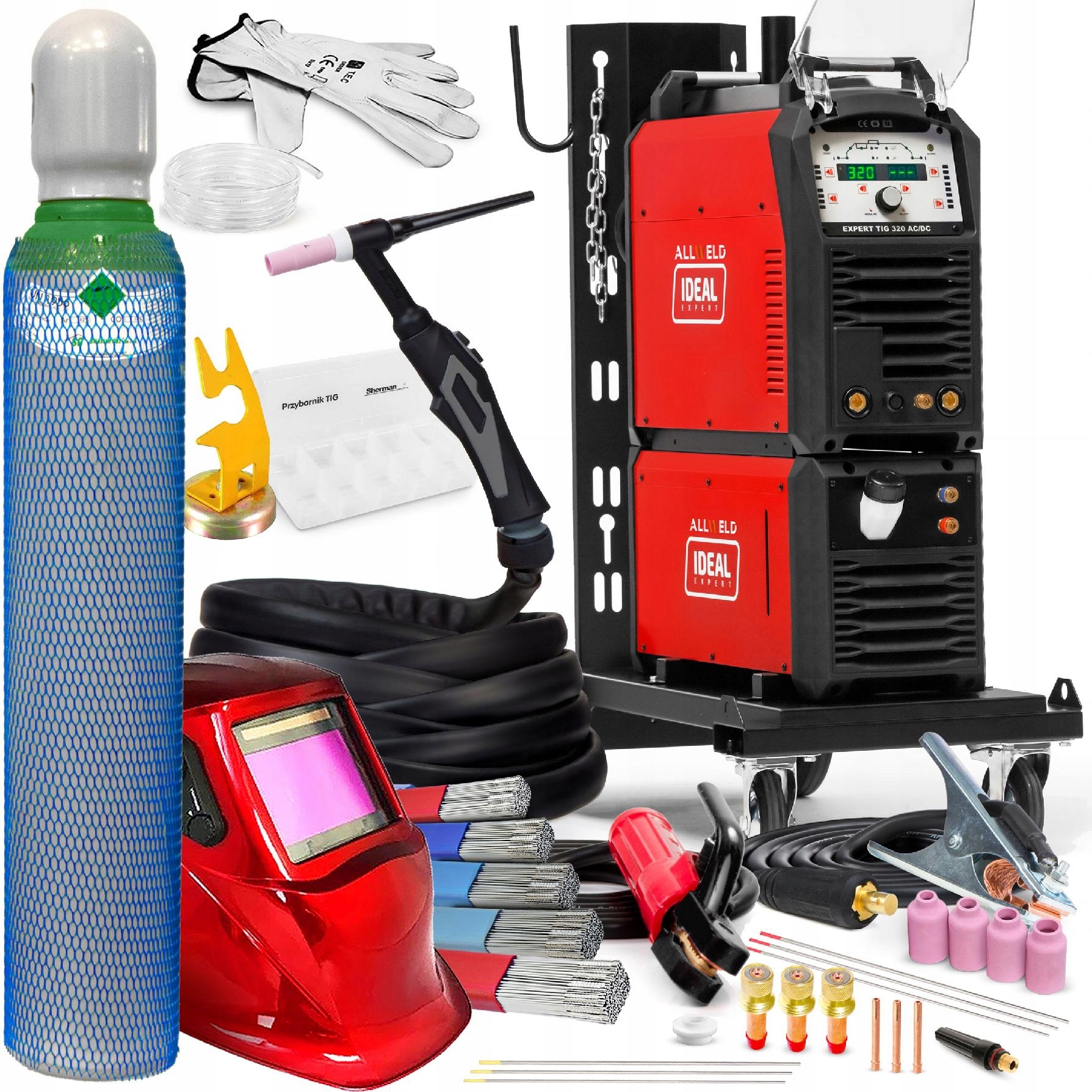 Invertorová Svářečka Ideal Tig 320 Ac DC Mma 400V 320A Puls Hf Chladič 8 M