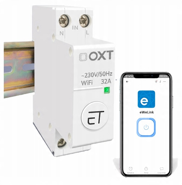 

Sterownik Przekaźnik 50A Din WiFi Sonoff eWeLink