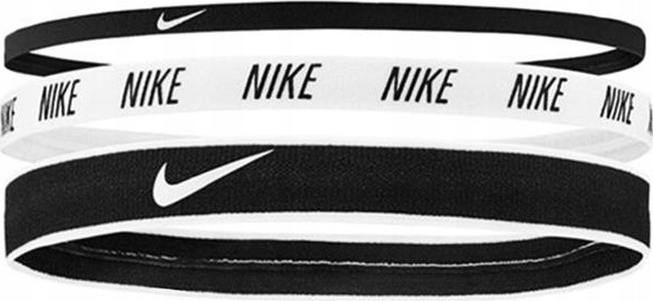 Pásky Na Vlasy Nike Mixed Width Headbands 3 Ks Černobílé N0002548930O