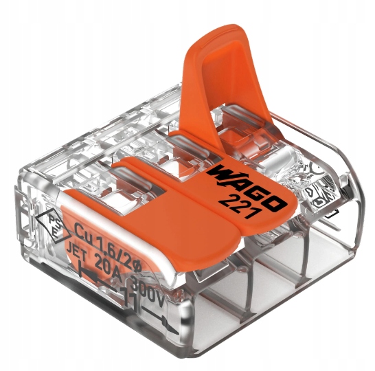 ZACISK WAGO 3X4 DO LINEK 221-413 POMARAŃCZOWA DO PRZEWODOW DY LGY/ZLACZKA Marka inna