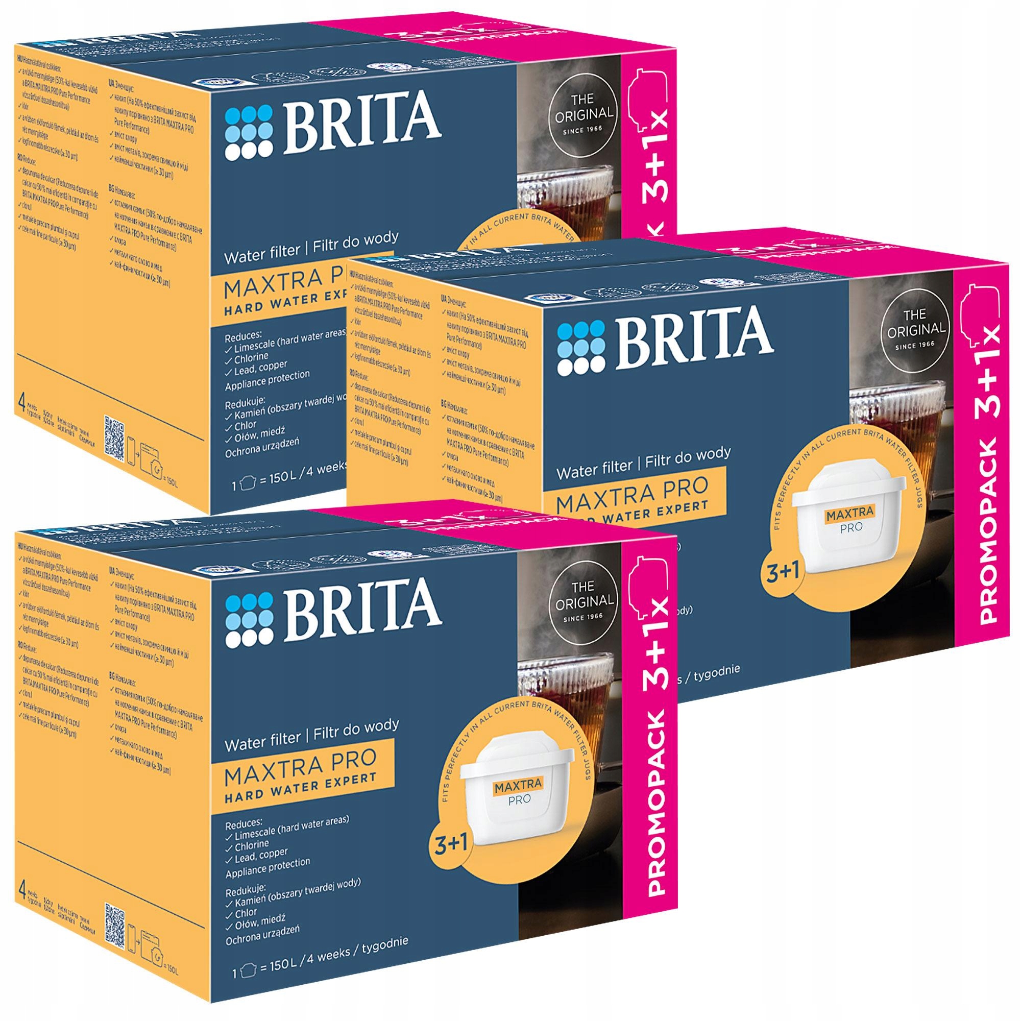 Filtrační vložka Brita Pro Hard Water do konvice Brita Glass 12x