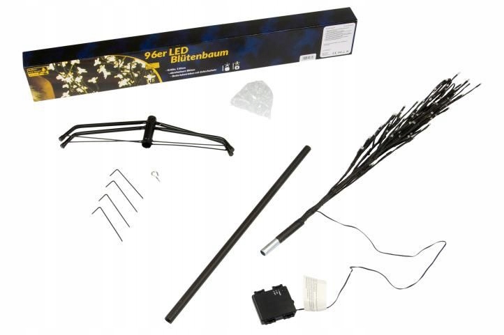 Vánoční dekorace světelný strom 150 cm, 96 Led, teple bílá