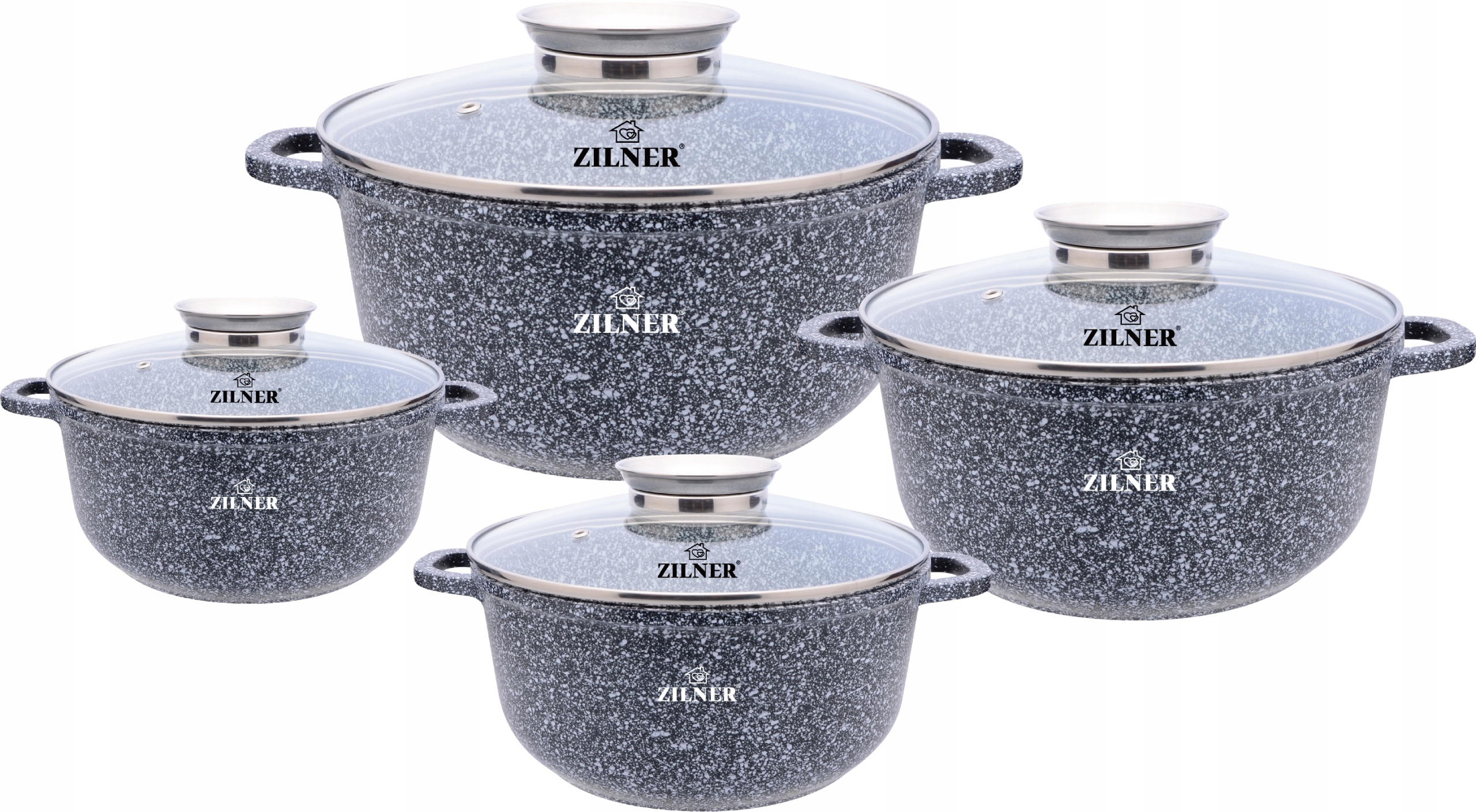 ZESTAW GARNKÓW 8 SZT MARMUR ZILNER INDUKCJA 7078
