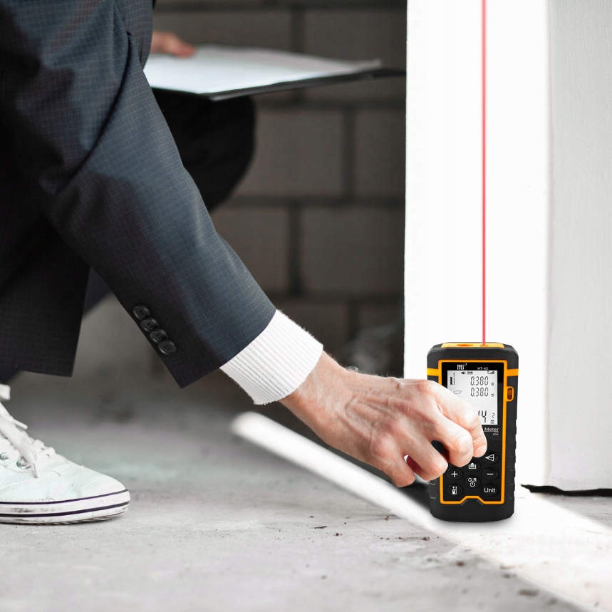 DALMIERZ LASEROWY MIERNIK ODLEGŁOŚCI CYFROWY 40M POZIOMICA ORYGINALNY Maksymalny zasięg 61-100 m