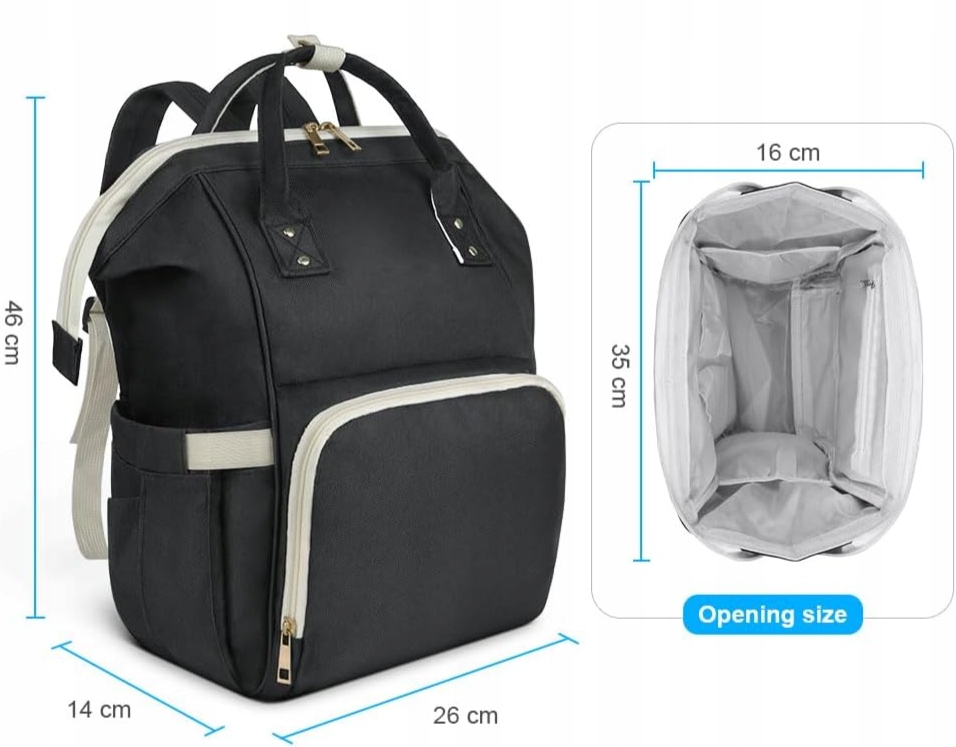 TORBA DLA MAMY I TATY NA AKCESORIA DLA NIEMOWLĄT DUŻA POJEMNOŚĆ Marka inny