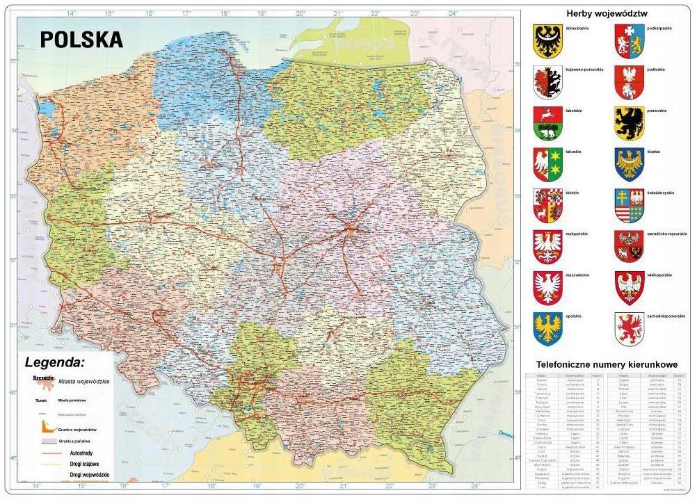 

Podkładka na biurko Mapa Polski 70x50 Elastyczna