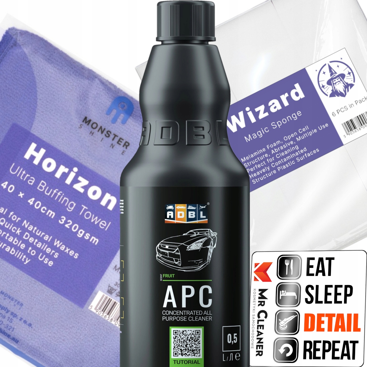 ADBL APC 500ML AKCESORIA HORIZON WIZARD MAGIC SPONGE MIKROFIBRA CZYSZCZENIE