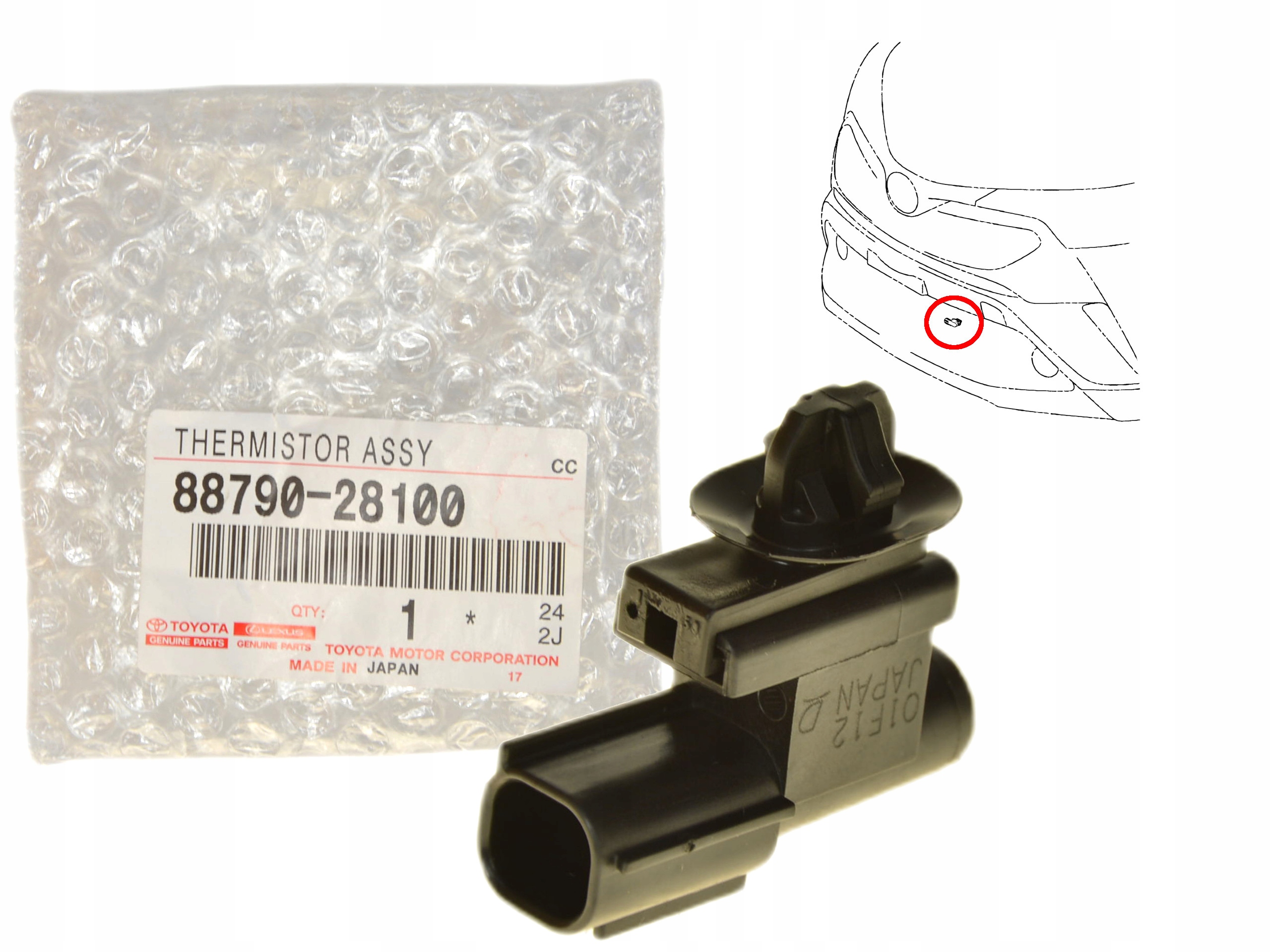 Lexus Es 12- Toyota Corolla E21 19- Senzor Venkovní Teploty