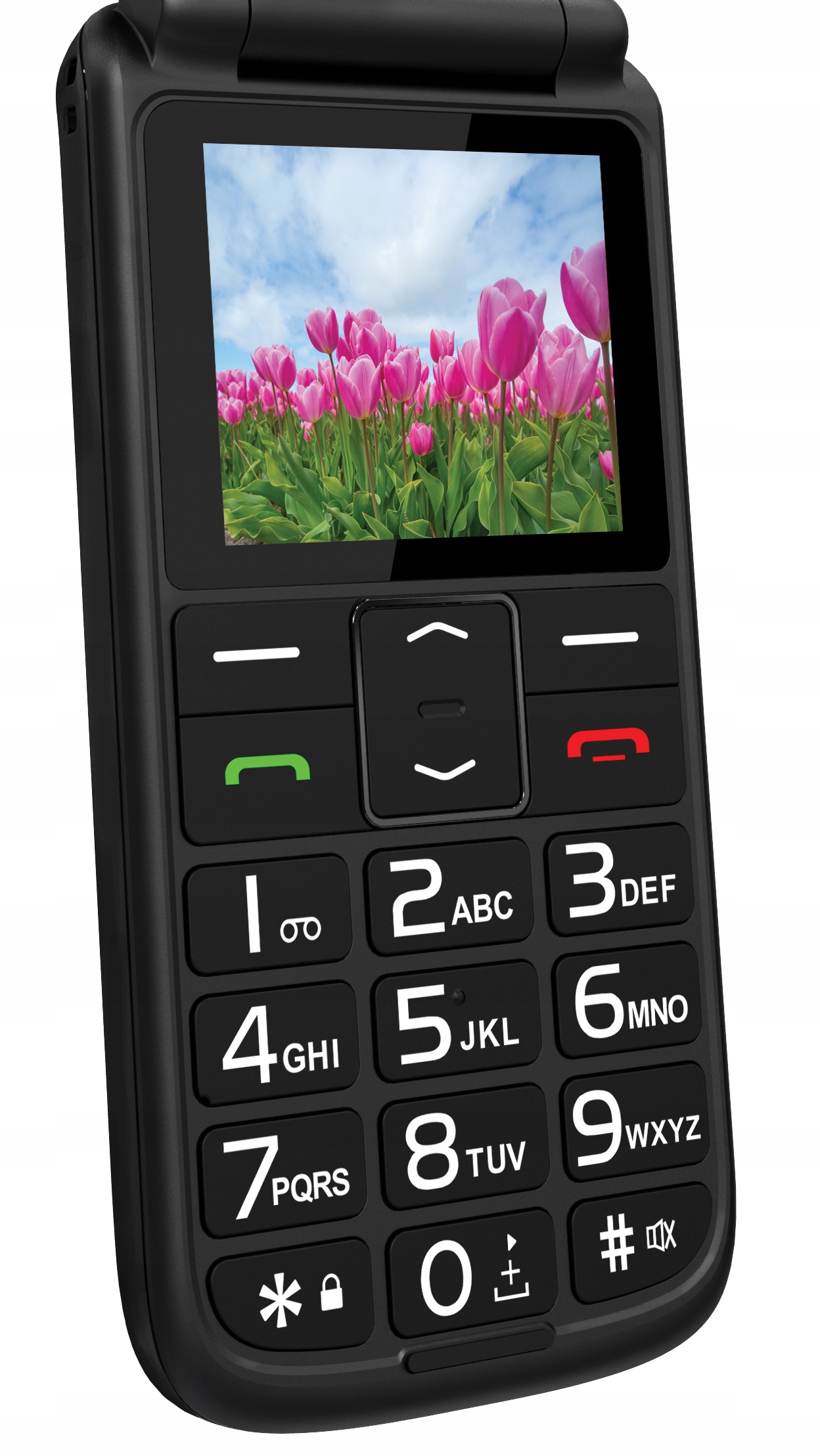 TELEFON LTC DLA SENIORA GŁOŚNY PRZYCISK SOS DUŻE KLAWISZE Z KLAPKĄ USB-C Przekątna ekranu 1.77