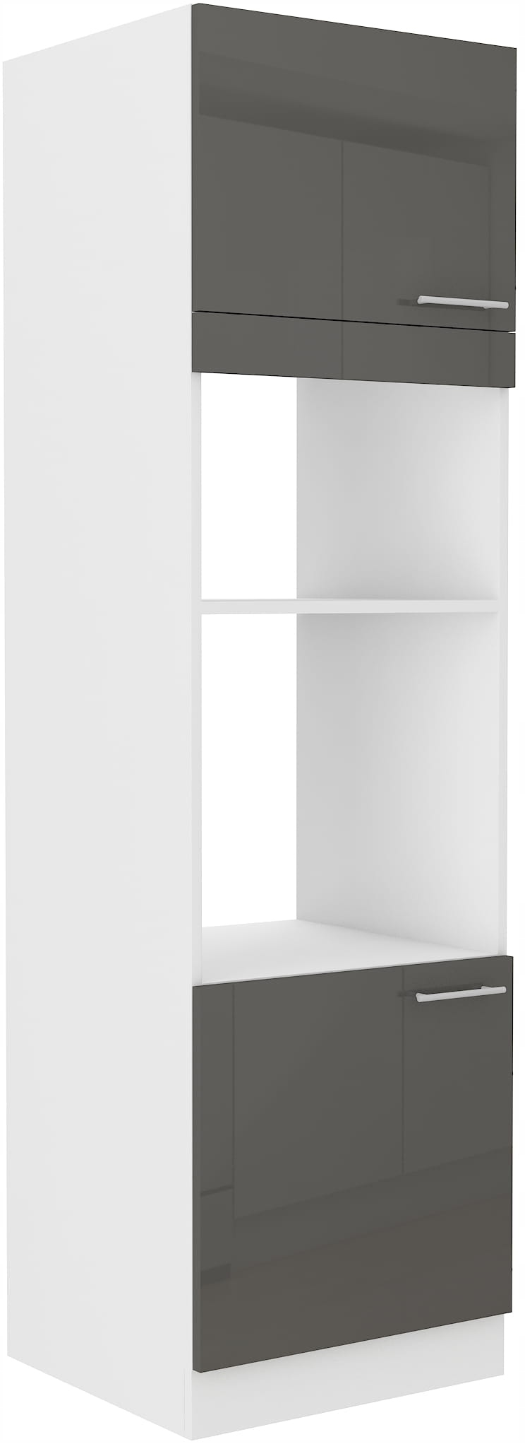 Vysoká Kuchyňská Skříňka 210x60 Lara Bílá Grafit