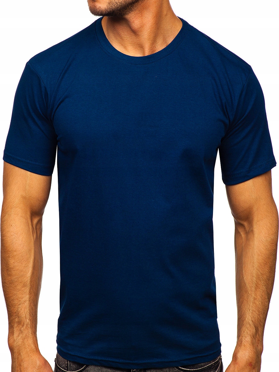 

T-shirt Męski Gładki Indygo 192397 Rozmiar_m