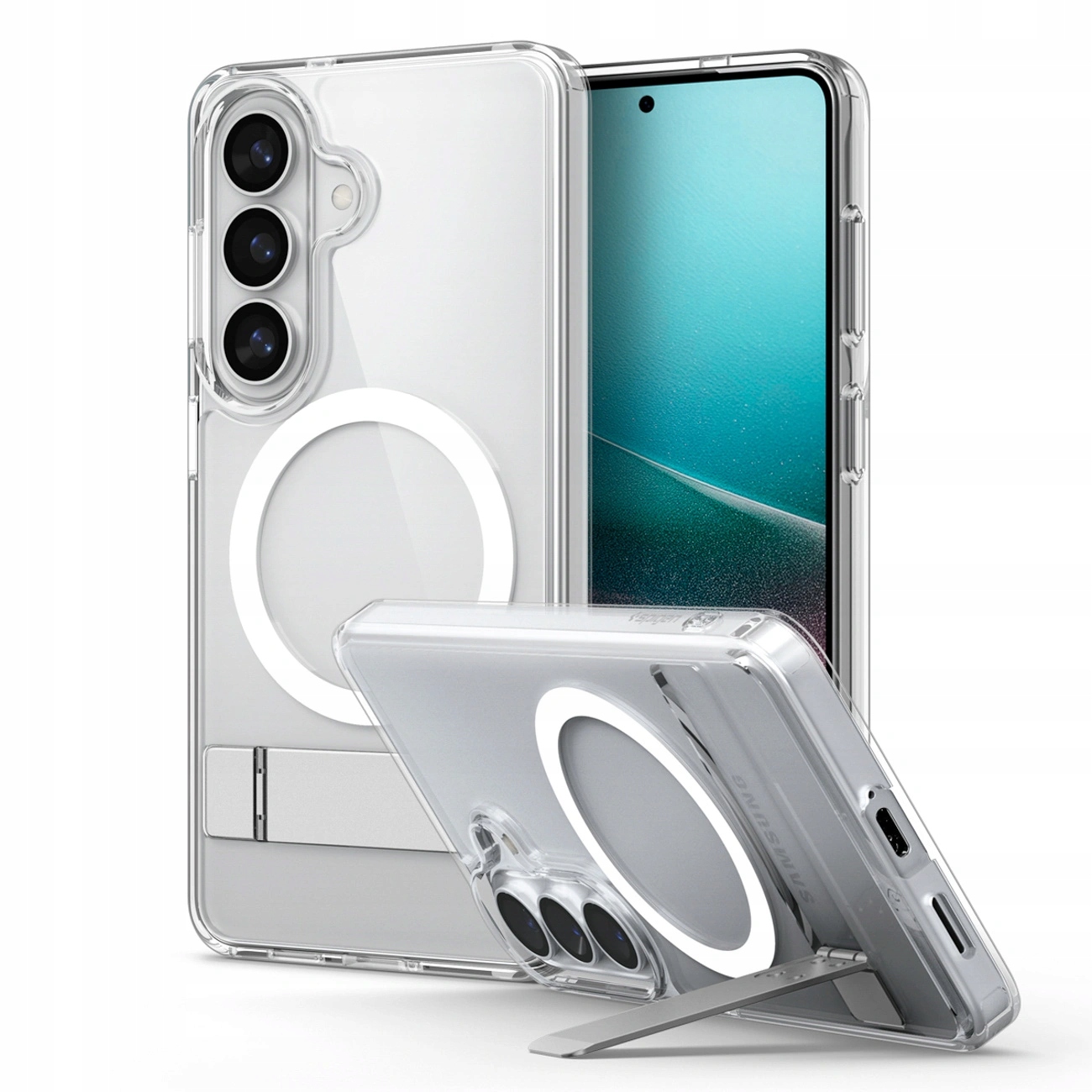 Pouzdro Spigen Ultra Hybrid S Mag MagSafe pro Samsung Galaxy S26 průhledné