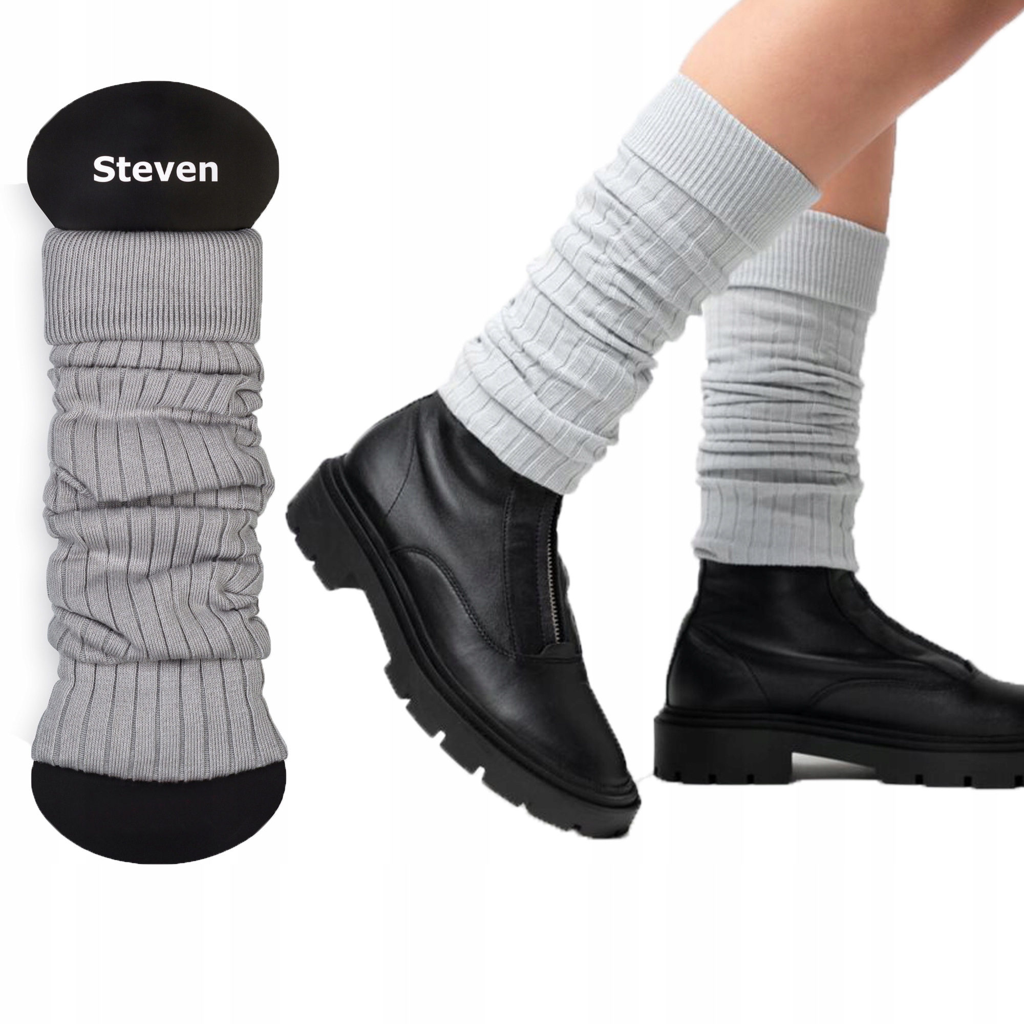 

Steven 092 Getry Ocieplacze Damskie Bawełna Szary