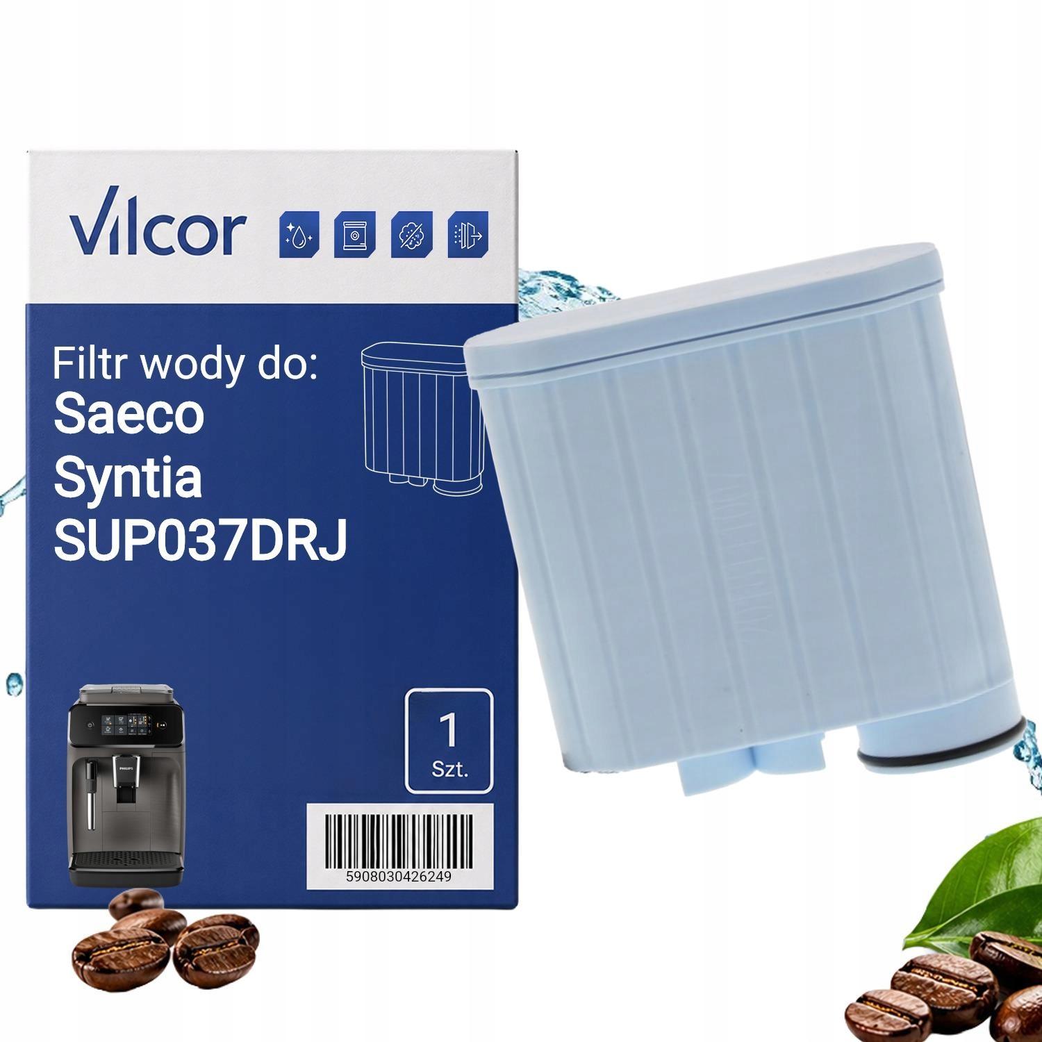 Filtr Do Ekspresu Saeco Syntia SUP037DRJ Ciśnieniowy, Wydajny, Wody, Serwis