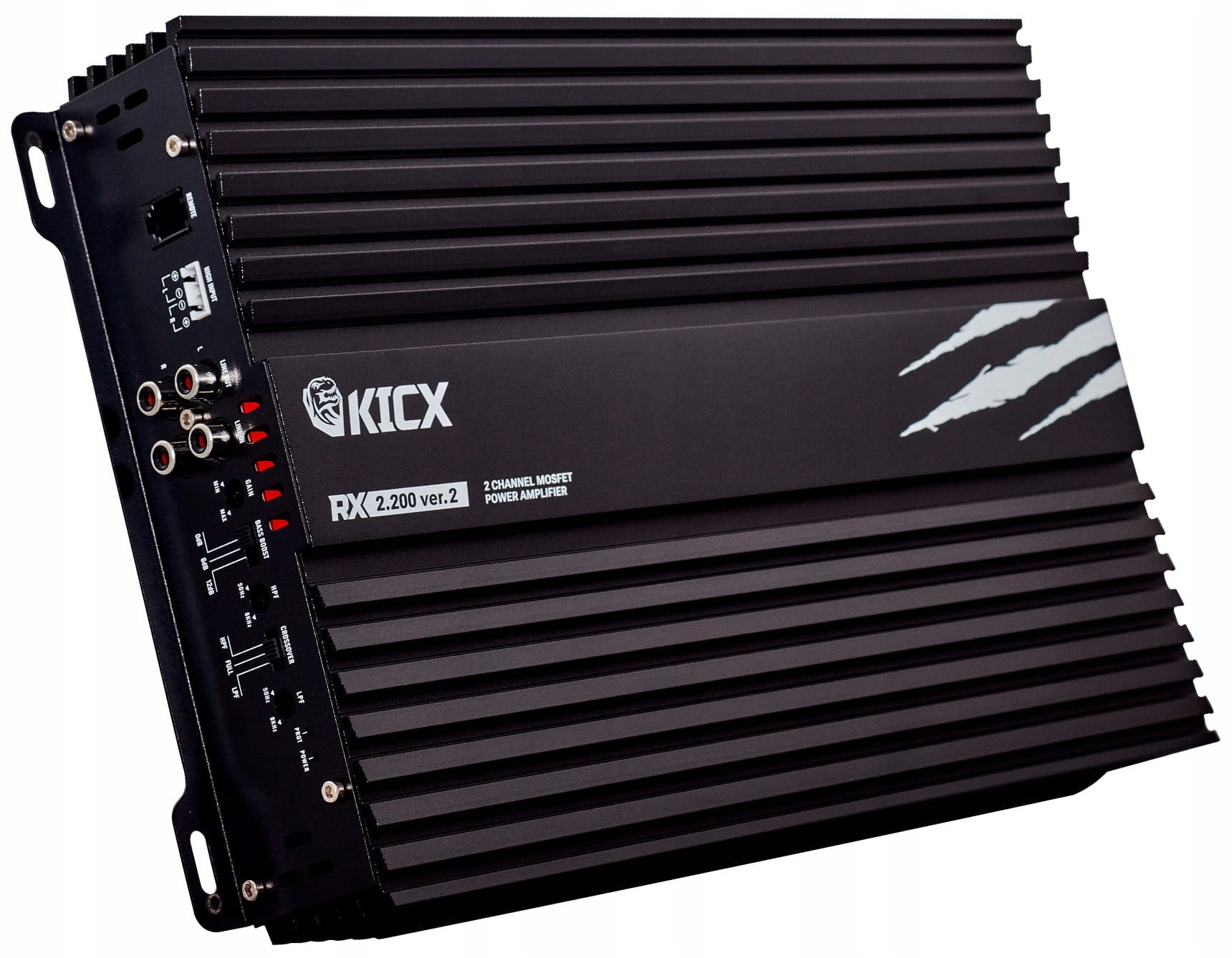 Kicx Rx 2.200 ver.2 Zosilňovač do auta 2 kanálový 2x200/300W 1x600W Rms
