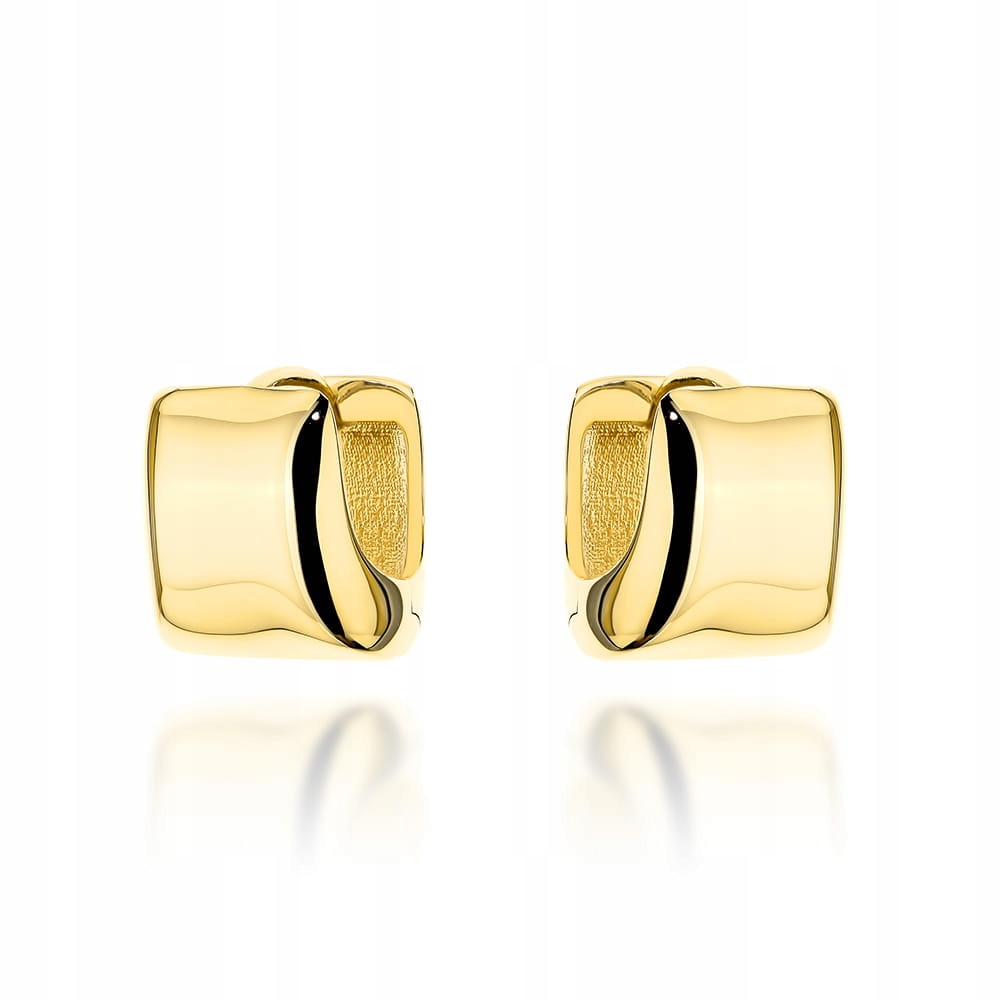 Efektní náušnice zlaté 585 hladké geometrické pro každou 14letou ženu
