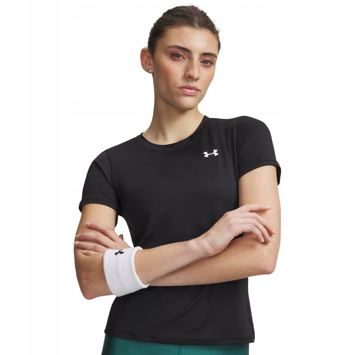Damska koszulka treningowa Under Armour Ua Tech Mesh Czarny Sm