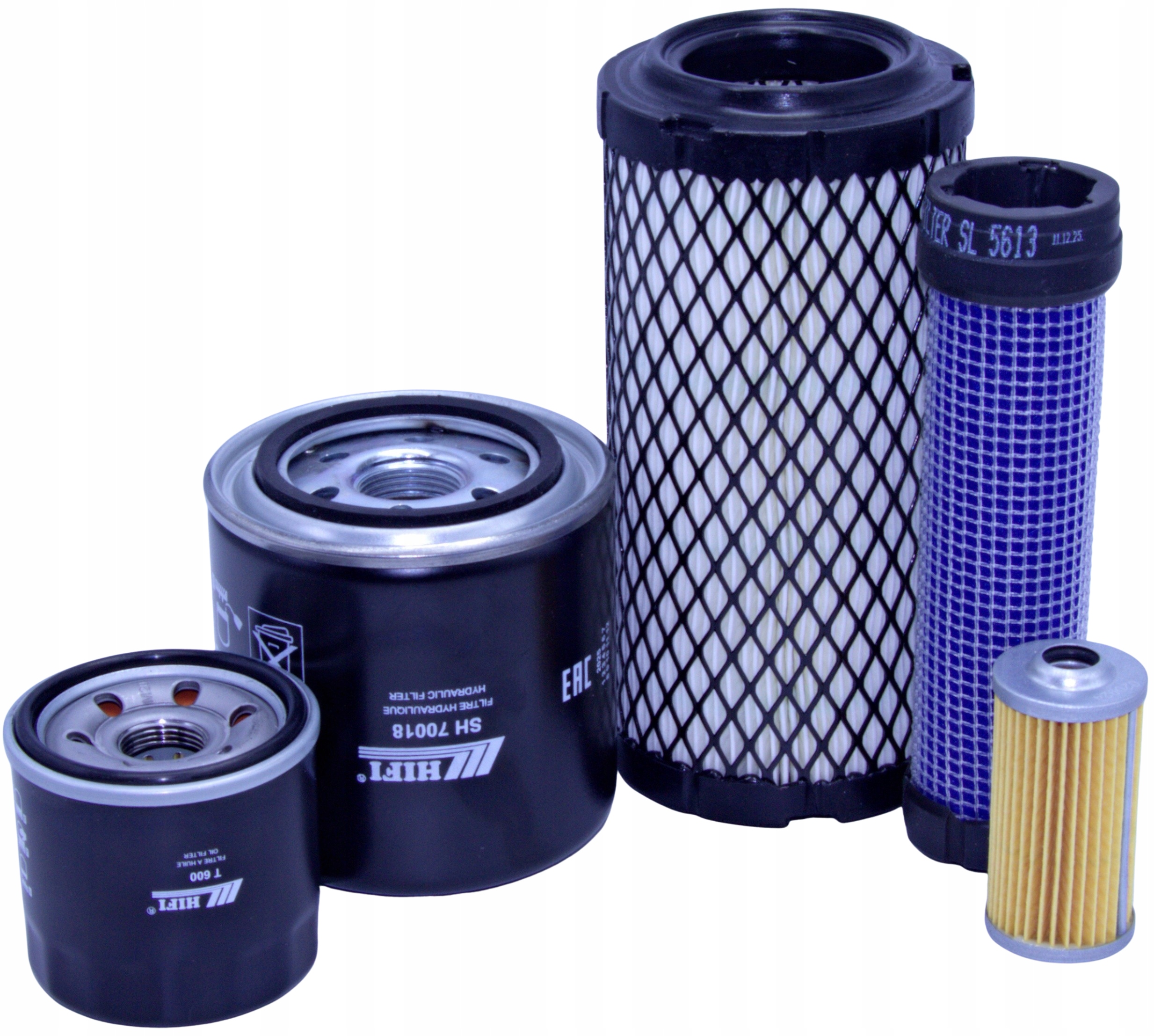 Filtry John Deere X 495, X495 – vzduch z palivového oleje, hydraulické – sada.