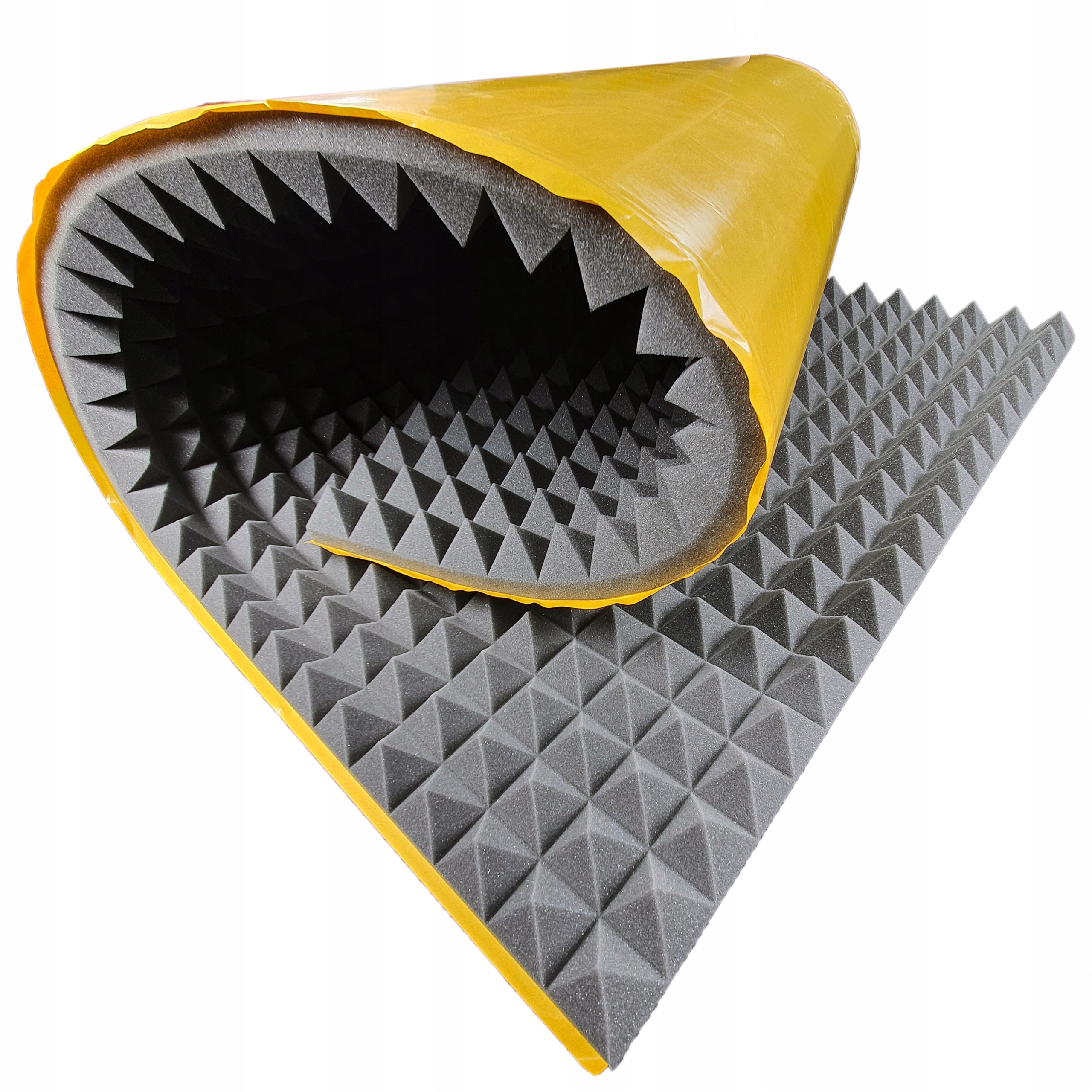 samolepicí zvuková podložka Piramidka 100 x 200 cm 6 cm Akustická pěna