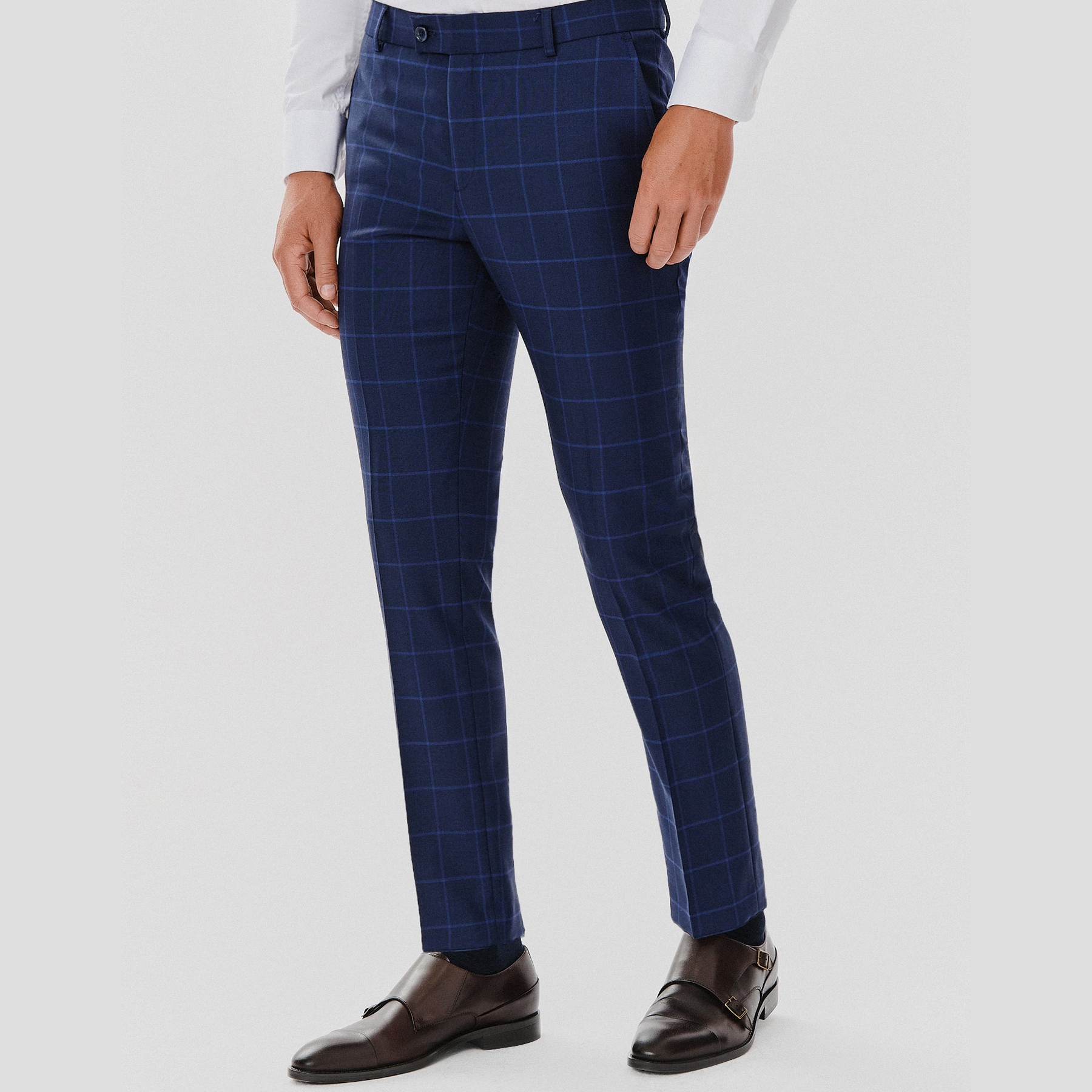 Pánské kostkované kalhoty Pako Lorente s kostkovaným vzorem, vel 100/182