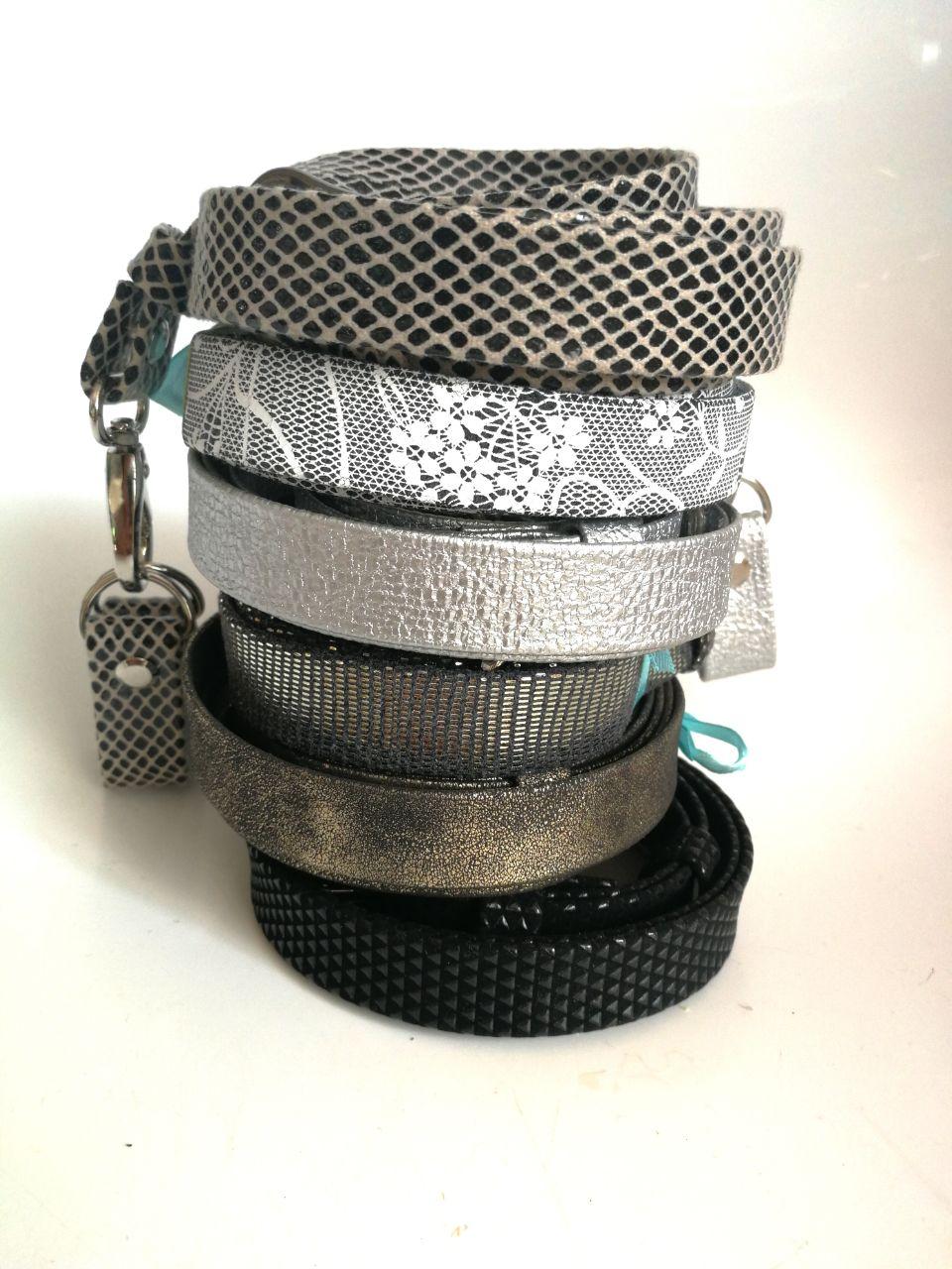 Pasek eko moonlight obag DUO grey white kropeczki Marka Bagobag