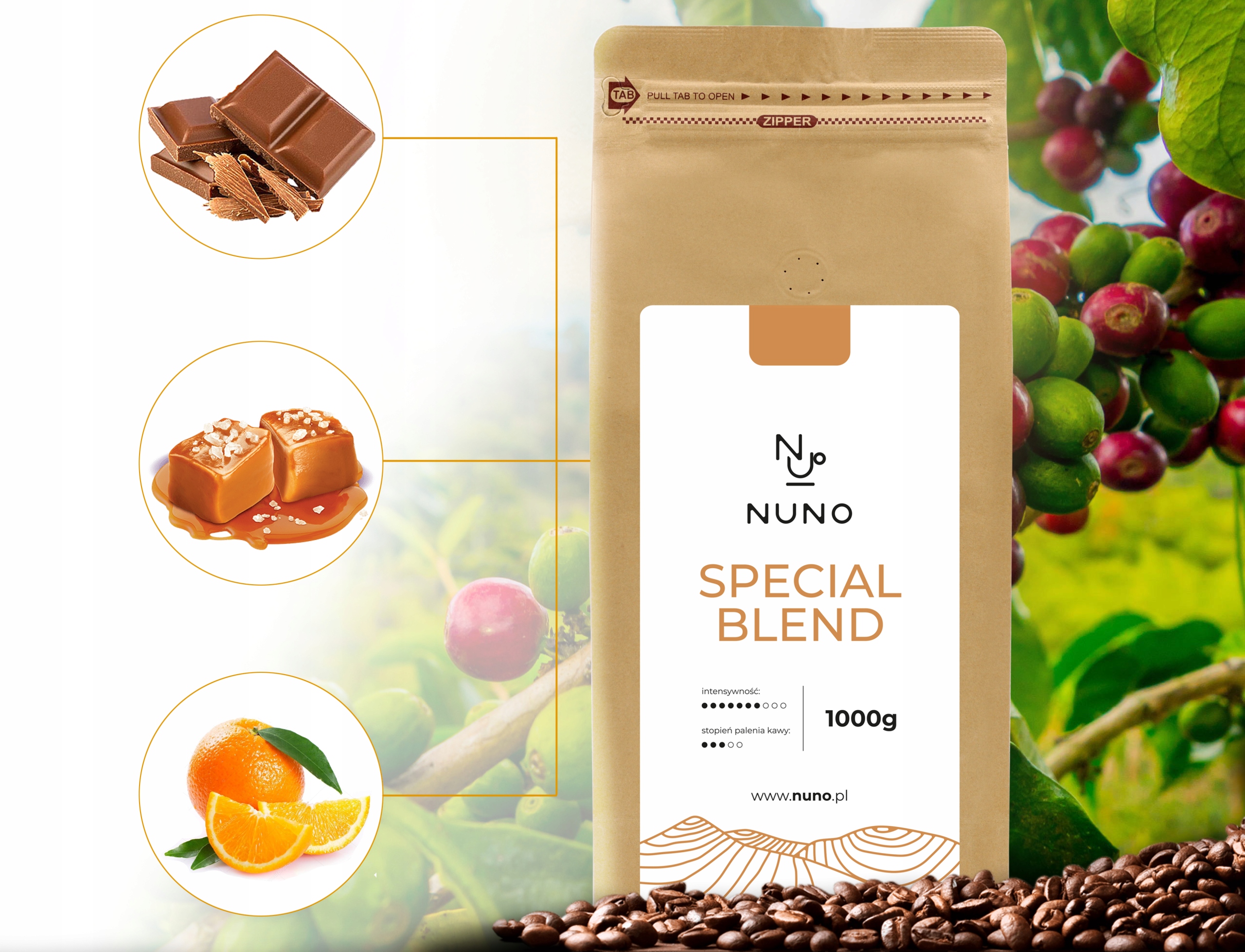 Kawa ziarnista NUNO Special Blend 2kg ŚWIEŻA 72H Kod producenta 5905289485898