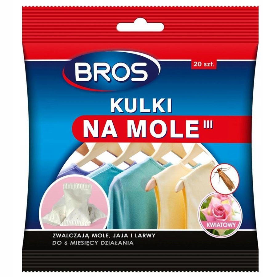 

Bros Kulki Kwiatowe Odstraszające Mole