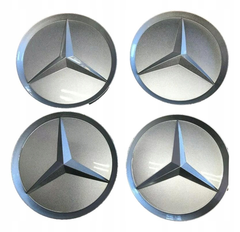 Mercedes Kryt ráfika šedý, sada štyroch kusov Originál