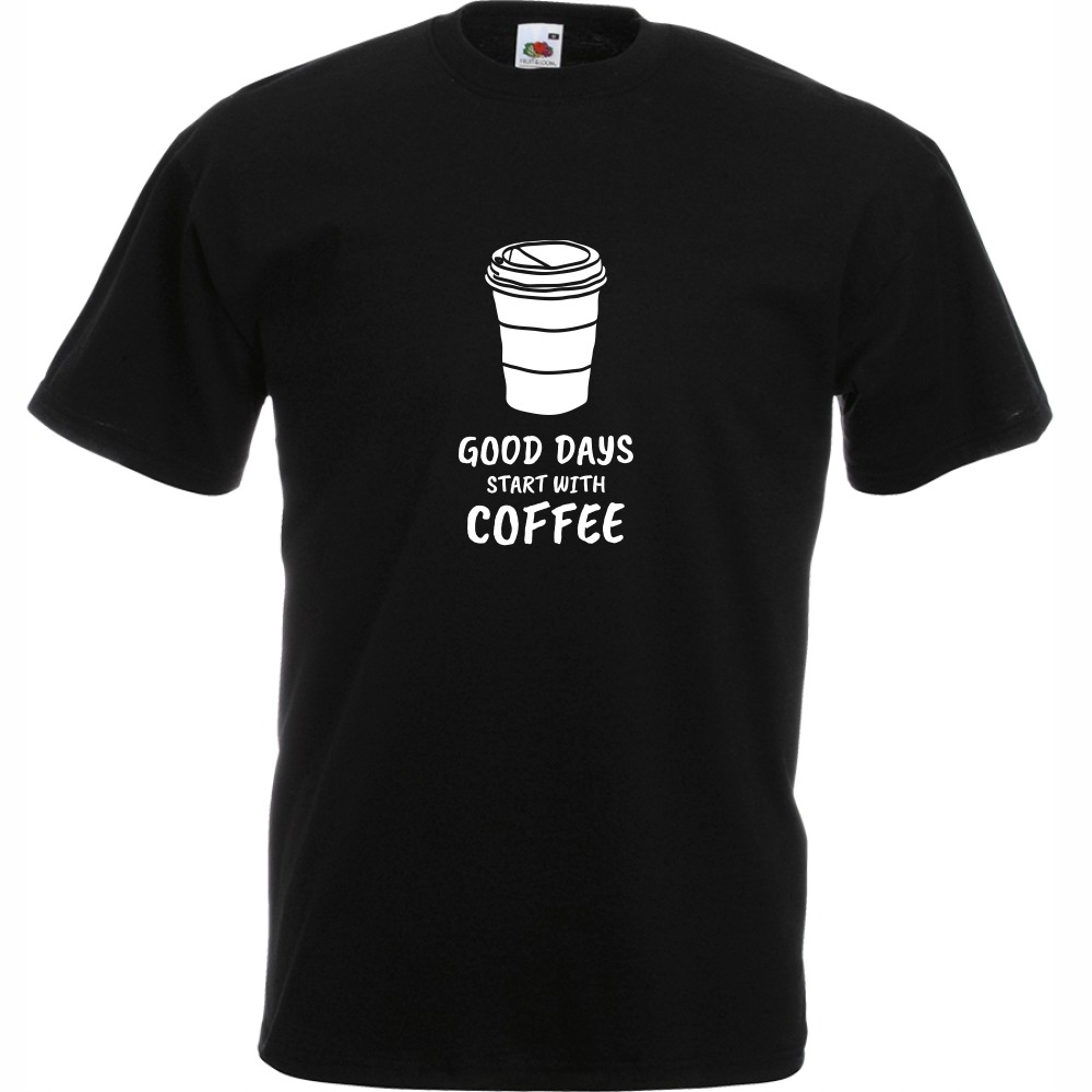 

Koszulka good days coffee kawa M czarna