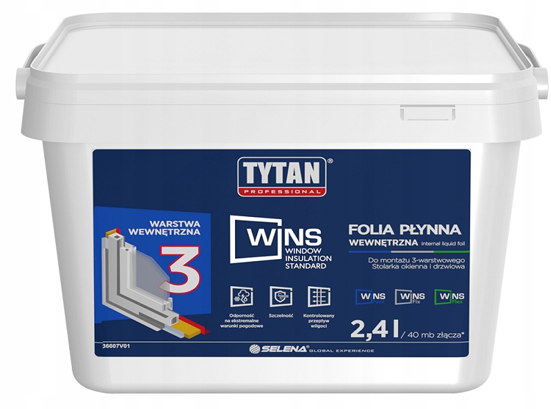 TYTAN WINS Folia w Płynie ZEWNĘTRZNA 2,4L i WEWNĘTRZNA 2,4L + 2szt pędzel Marka Tytan Professional