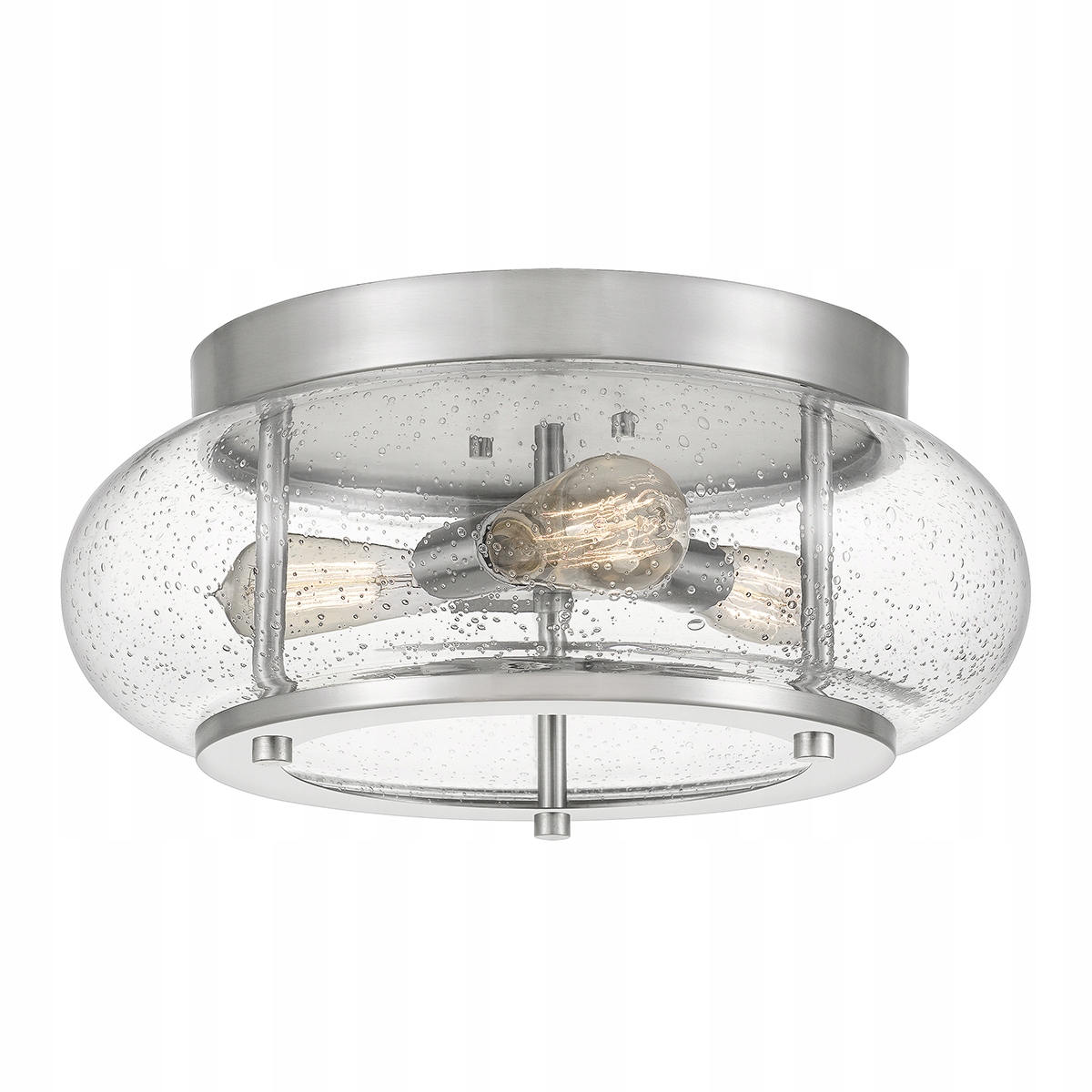 Stropné Svietidlo Quoizel Trilogy 40.6 cm 3xE27 60W Nikelové sklo