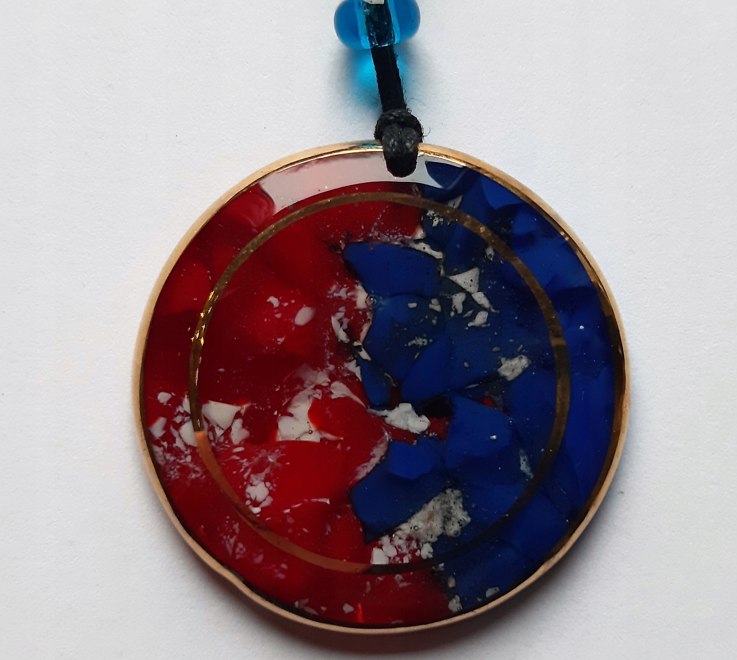 Visačka skleněná dárek Sklo Benátské Medailon