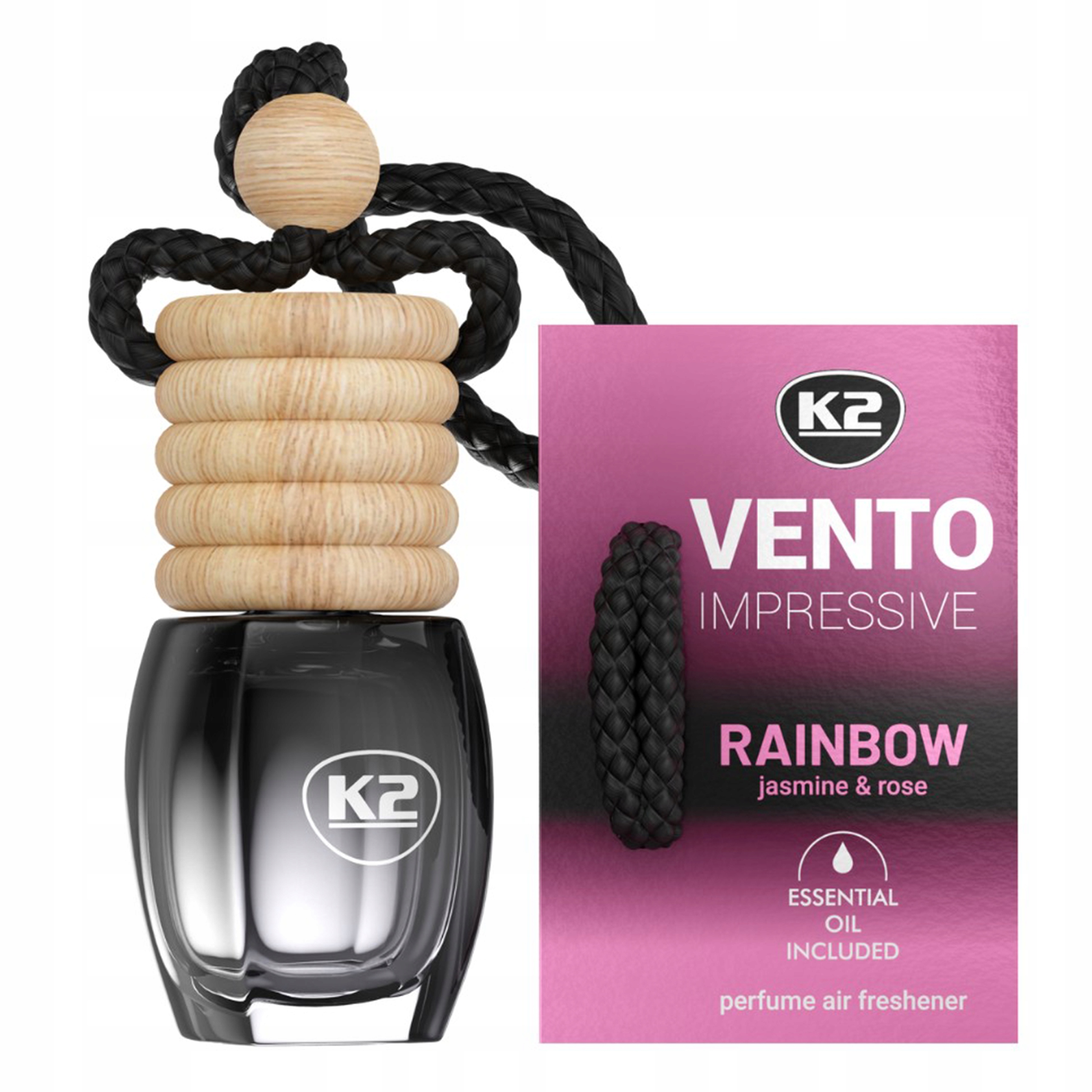 Zapach do samochodu auta samochodowy K2 Vento Rainbow Róża Jaśmin
