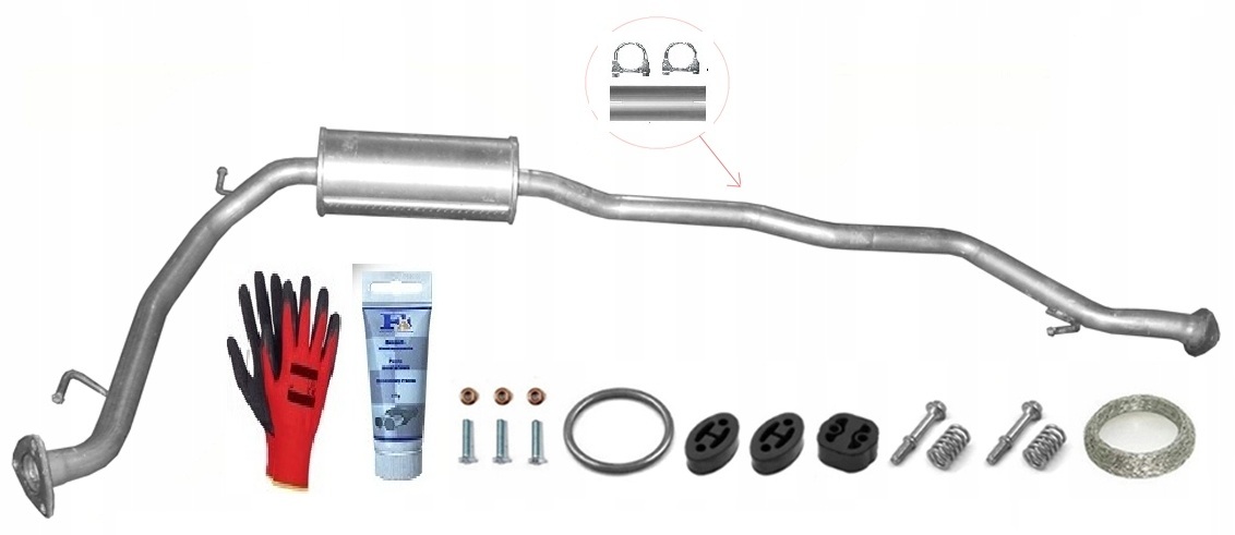 HONDA JAZZ 1.2 1.4 (2001-2008) TŁUMIK ŚRODKOWY+