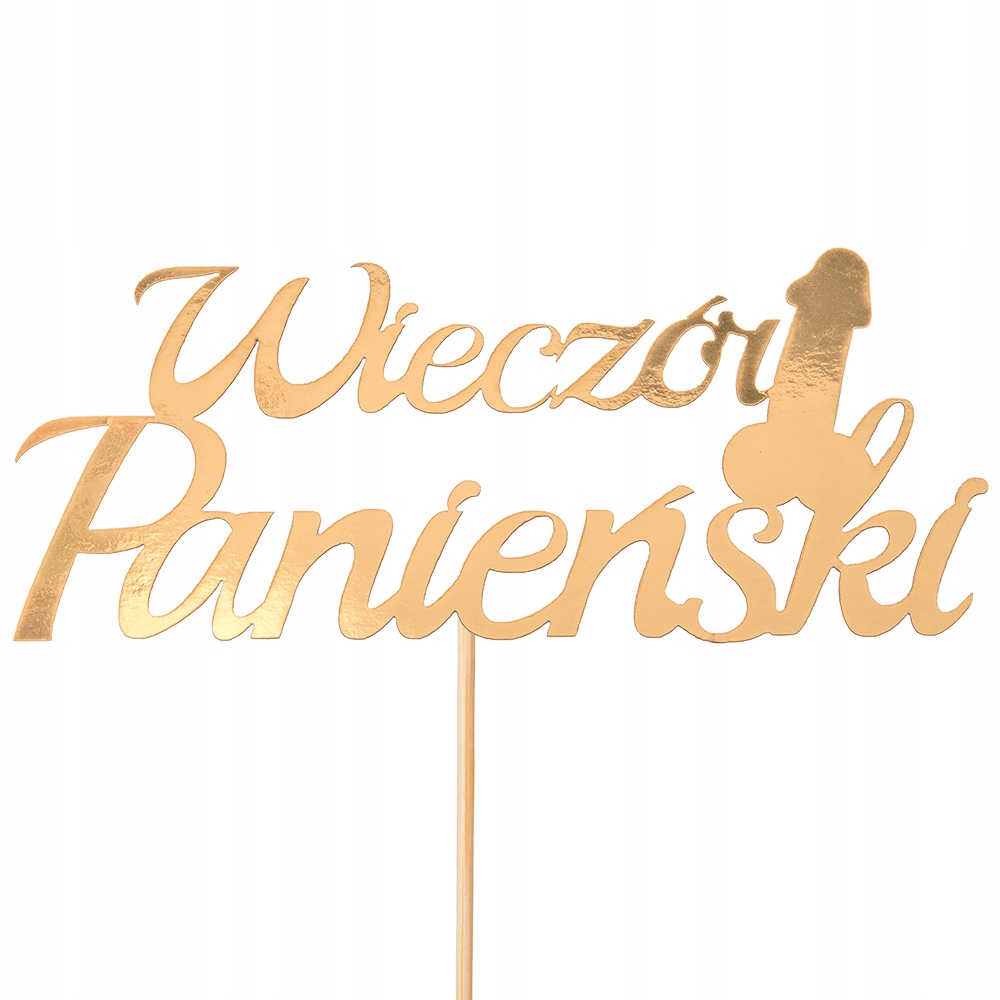 

Topper Wieczór Panieński Lustrzane Złoto Dekoracja