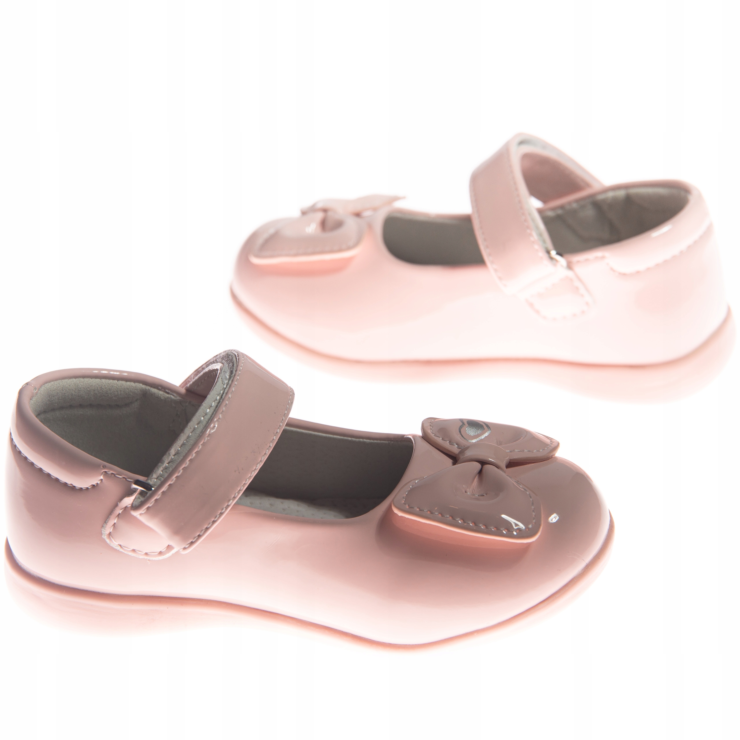 APAWWA LAKIERKI BALERINY DZIECIĘCE RÓŻOWE ROZ.30 Kolor różowy