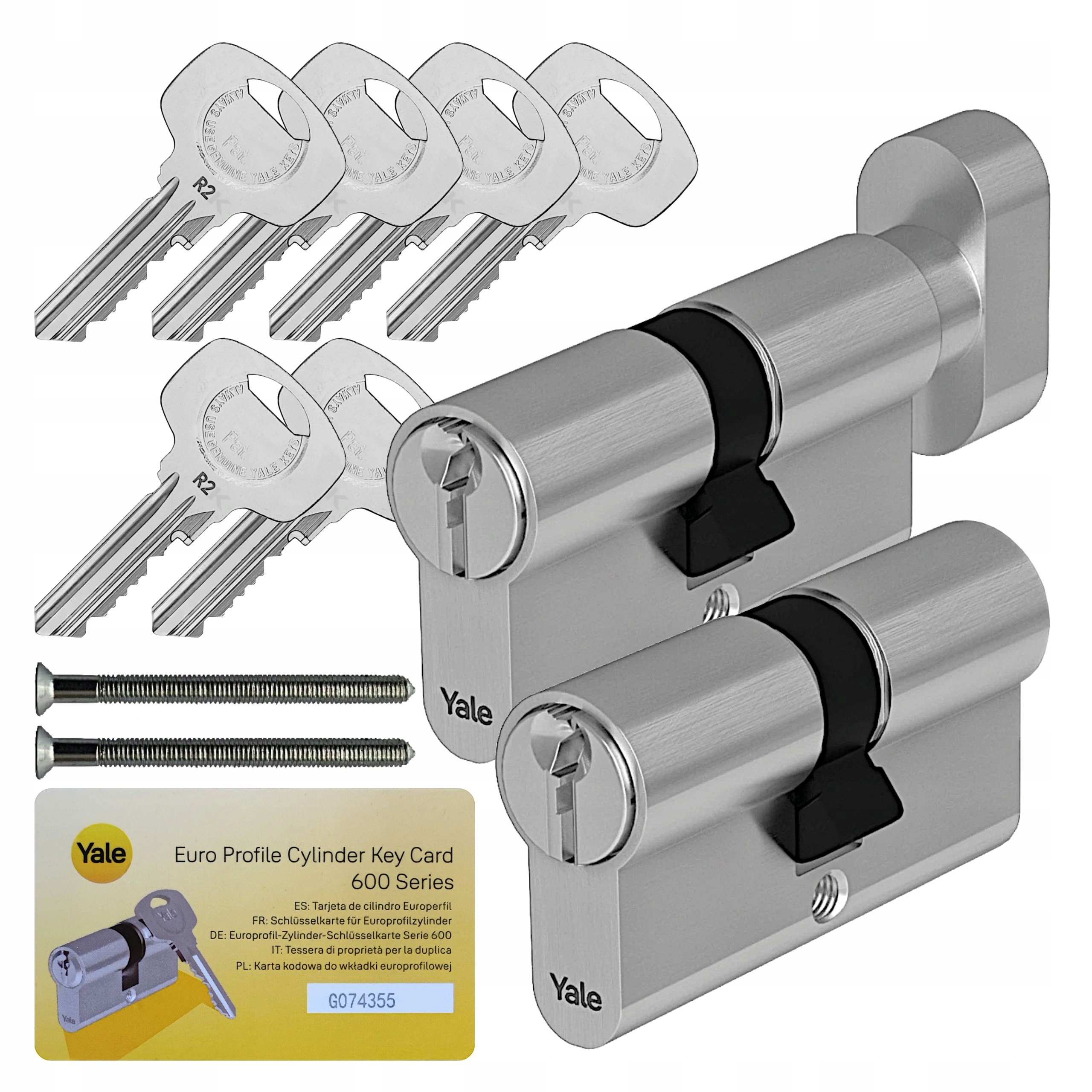 sada vložek Yale Y600 27/35 27/35G s bezpečnou saténovou spojkou