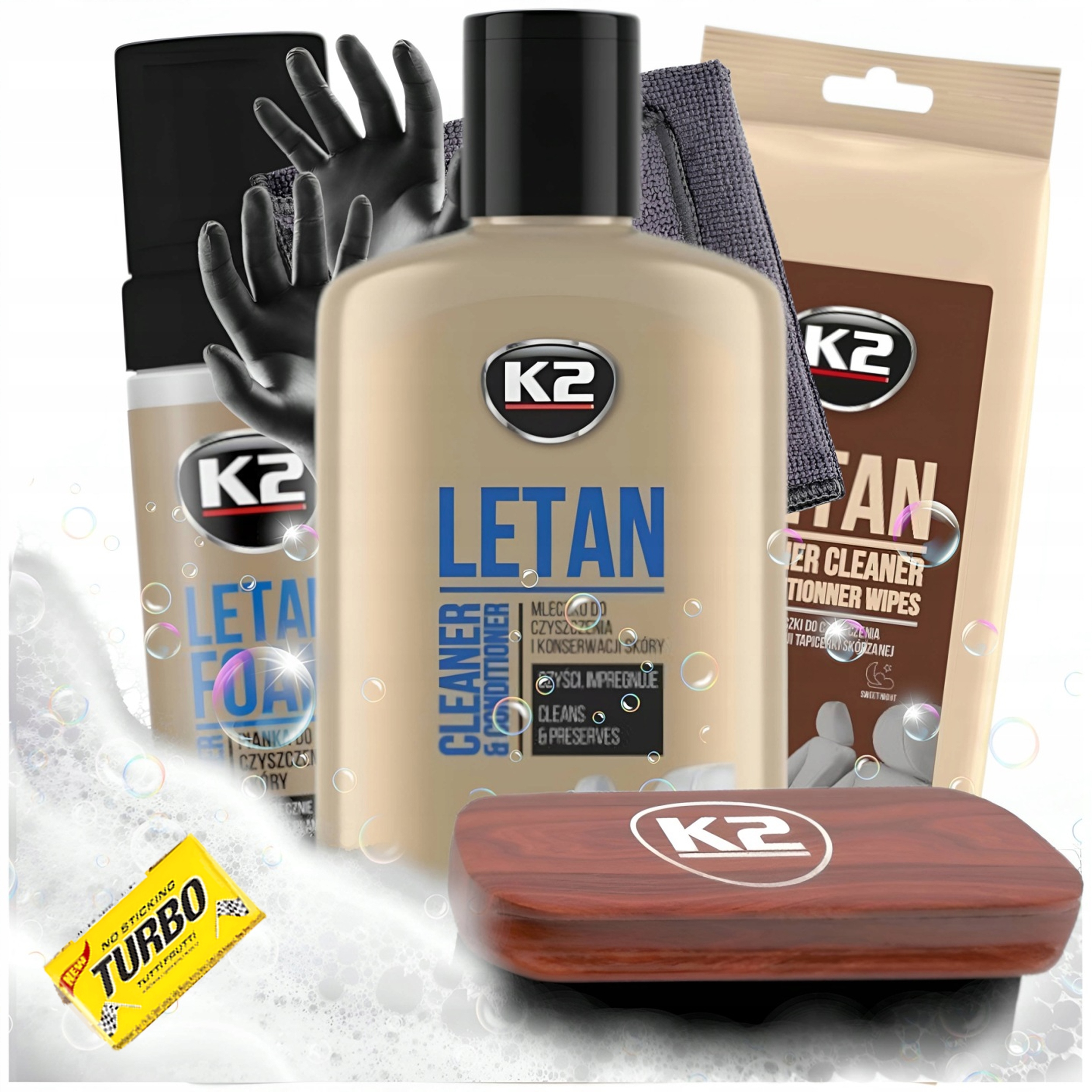 K2 Letan Glam Do Czyszczenia I Pielęgnacji Skóry Tapicerki Skórzanej Auta