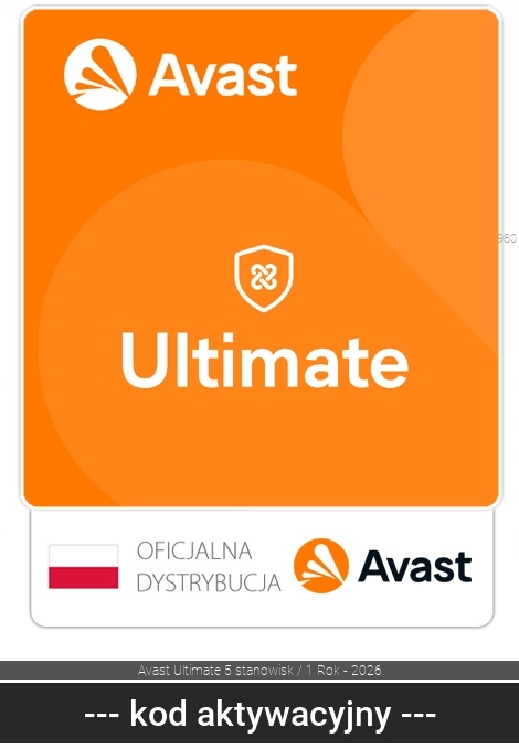 Avast Antywirus avast Ultimate 2026 5 st. / 12 miesięcy ESD