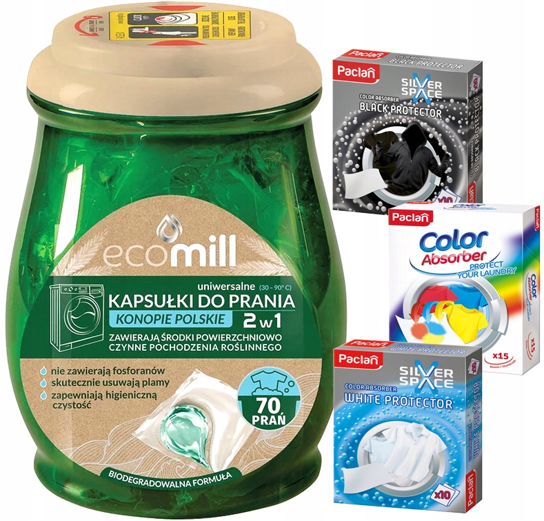 Levně Univerzální Kapsle Na Účinné Praní Konopí 70ks Sada Ubrousků