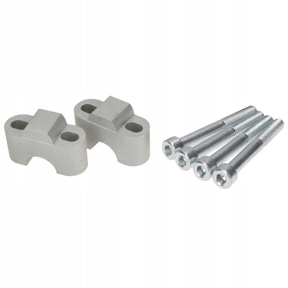 Podwyższenie Kierownicy Hlp 22 mm o 25 mm Aluminiowe z Śrubami M8 Komplet
