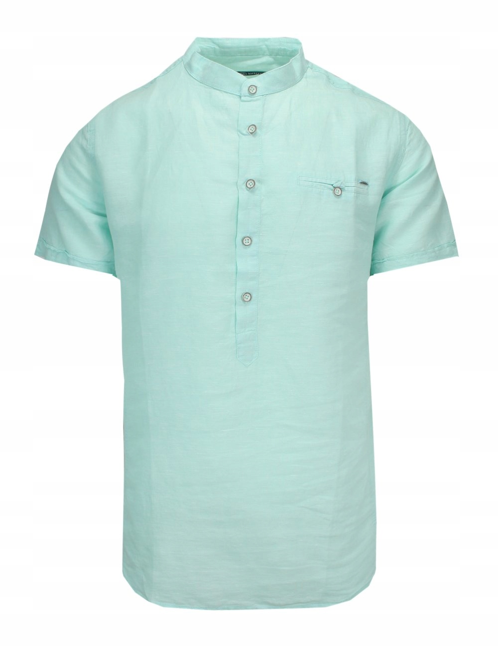 Mátová neformální lněná košile se stojáčkem M