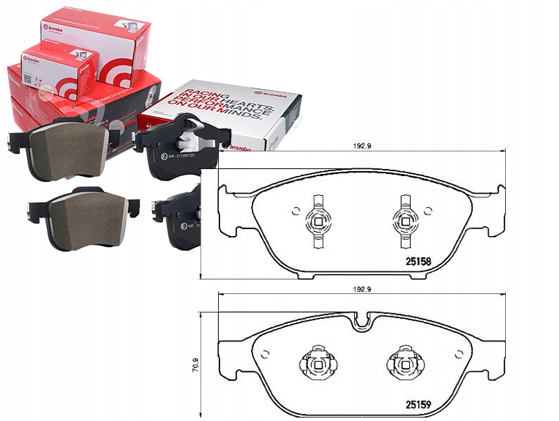 Brzdové Destičky Audi A6 11- Přední Brembo