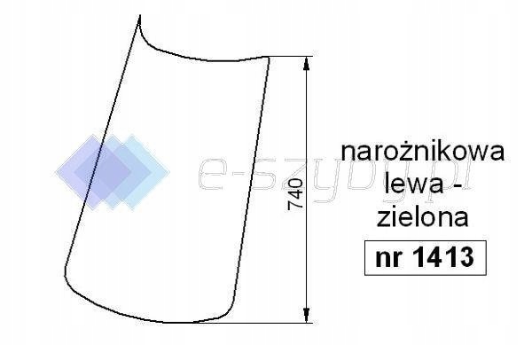 sklo traktor Fiat F100 F110 F115 rohové levé